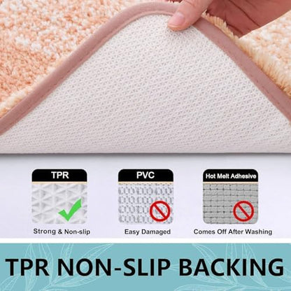 Arotive Microfiber Bathroom Rugs, Shaggy Soft Absorbent Bath Rug, 30x20