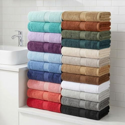 SUPERIOR Egyptian Cotton Plush & Absorbent, Hand Towel Set of 4, Rust