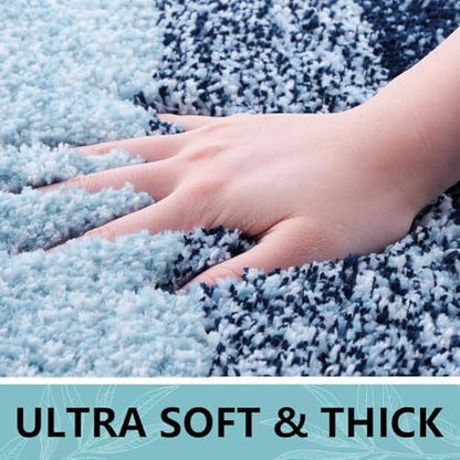 Arotive Microfiber Bathroom Rugs, Shaggy Soft Absorbent Bath Rug, 34x21