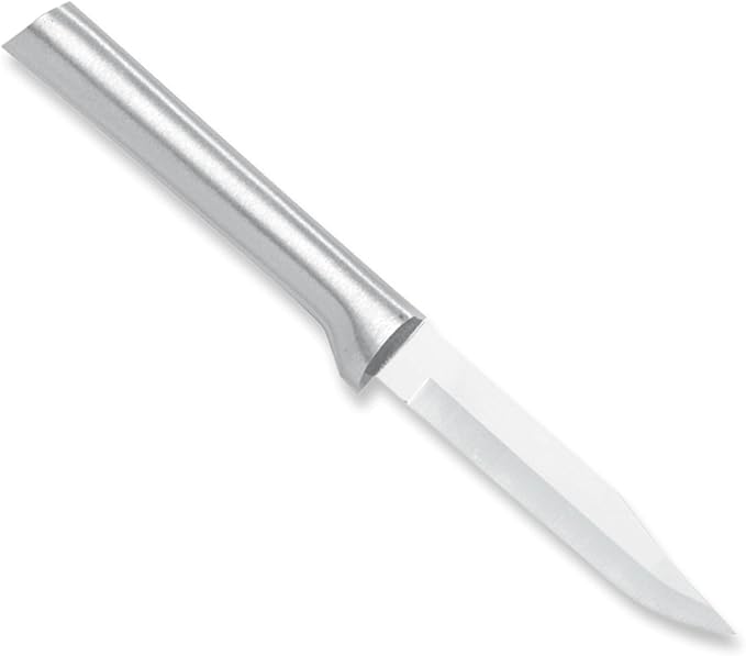 Rada Cutlery Regular Paring Knife (R101), 3.25" Stainless Steel Blade, Silver Handle, Pack of 2