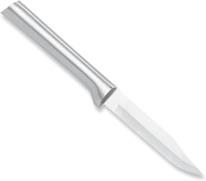 Rada Cutlery Regular Paring Knife (R101), 3.25" Stainless Steel Blade, Silver Handle, Pack of 2