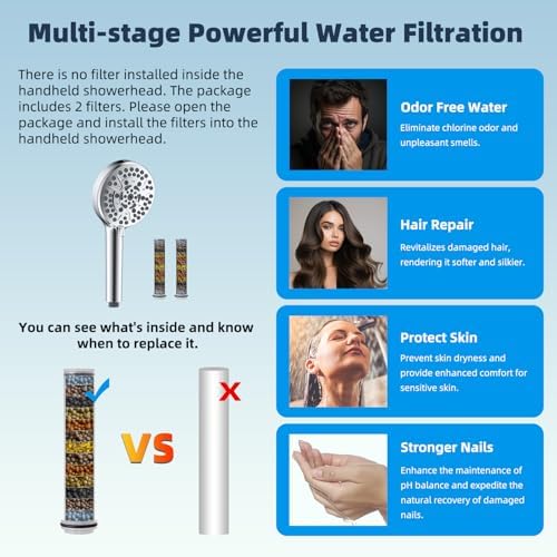 Hibbent All Metal Dual Filtered Rainfall High Pressure 10'' Shower Head