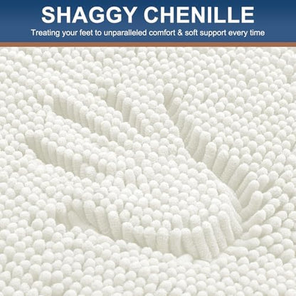 Smiry Bathroom Rugs 59X24, Luxury Chenille Extra Soft Absorbent Bath Mat
