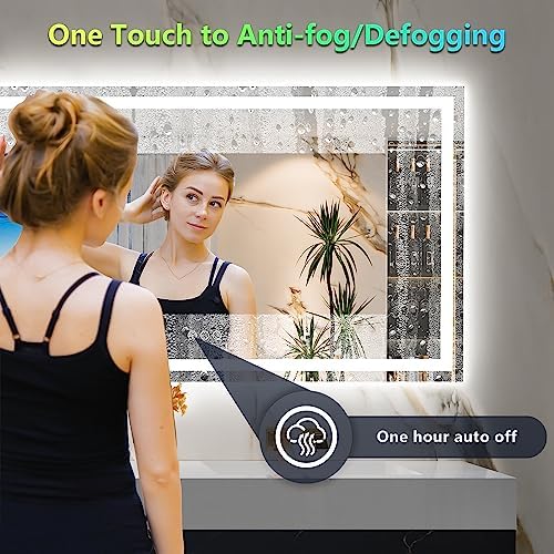 96x36 LED Bathroom Mirror with Lights, RGB Backlit Lighted Mirror