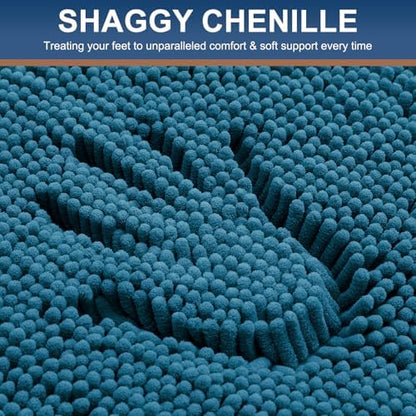 Smiry Toilet Rugs U-Shaped 24x20, Extra Soft Absorbent Contoured Bath Mat