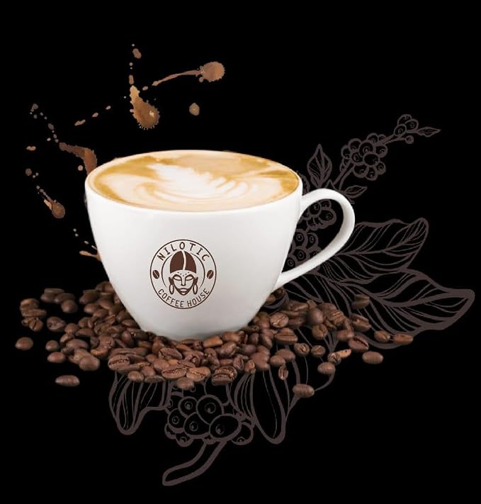 Nilotic Coffee House Medium Roast Ugandan Sipi Falls Coffee – Single-Origin, Whole Bean, Organic – Lemon, nougat, milk, chocolate – Ideal for Espresso & French Press – 12oz