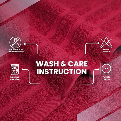 Infinitee Xclusives 100% Ring-Spun Cotton Bath Towels for Bathroom - Pack 2
