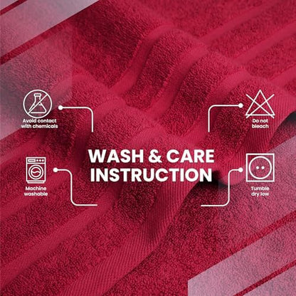 Infinitee Xclusives 100% Ring-Spun Cotton Bath Towels for Bathroom - Pack 2