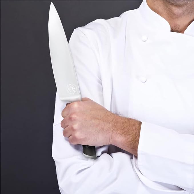 Pro Chef Knife - 8 inch Professional Kitchen Sharp German High Carbon Stainless Steel for Cutting Slicing Chopping - Ergonomic Handle and Gift Hand Guard Finger Protector.