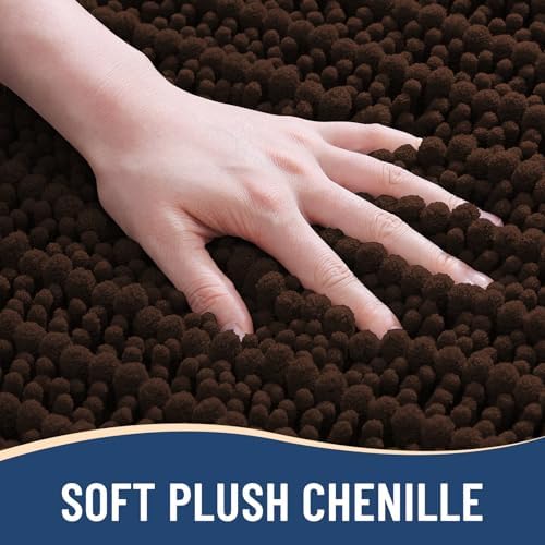 Arotive Bathroom Rugs Mat 50x30, Soft Absorbent Chenille Shaggy Bath Mat