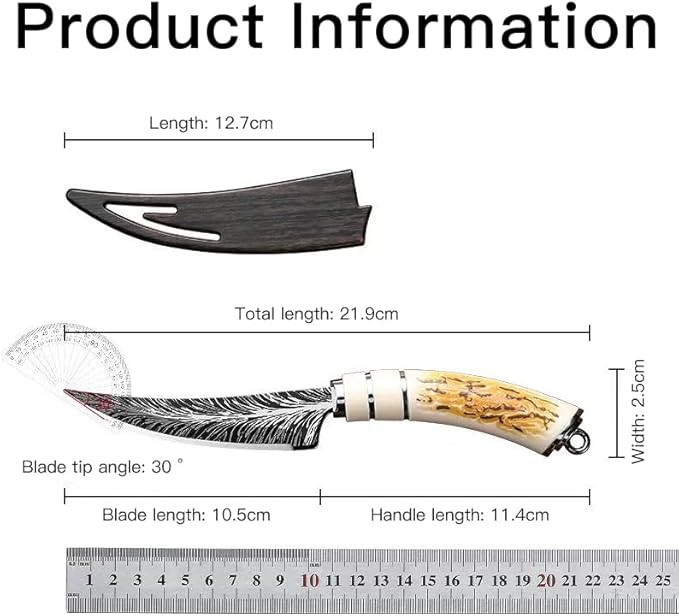 Chef Knife,8.6" Professional Kitchen Knife for Cooking,Made of Stainless Steel,Ultra Sharp for Cutting food,with Ergonomic Handle,for Home & Restaurant White