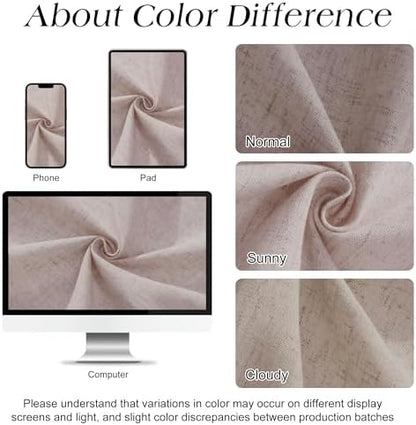 Naturoom Linen Shower Curtain 84 Inch Long for Bathroom White 1 Panel