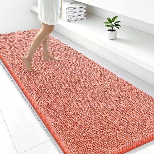 Smiry Bathroom Rugs 59X24, Luxury Chenille Extra Soft Absorbent Bath Mat