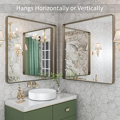 LOAAO 36"X36" Bronze Bathroom Mirror