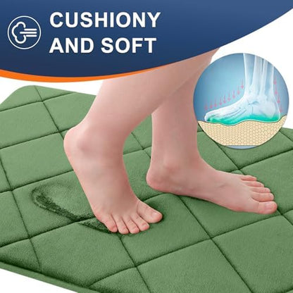 OLANLY Memory Foam Bath Mat 36x24, Ultra Soft and Absorbent Bathroom Rugs