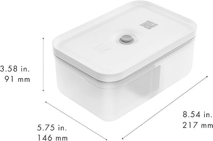 ZWILLING Fresh & Save Plastic Lunch Box, Airtight Food Container, Meal Prep, BPA-Free, Grey, Semitransparent - Large