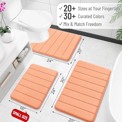 OLANLY Memory Foam Bath Mat 32x20, Super Soft and Absorbent Bathroom Rugs