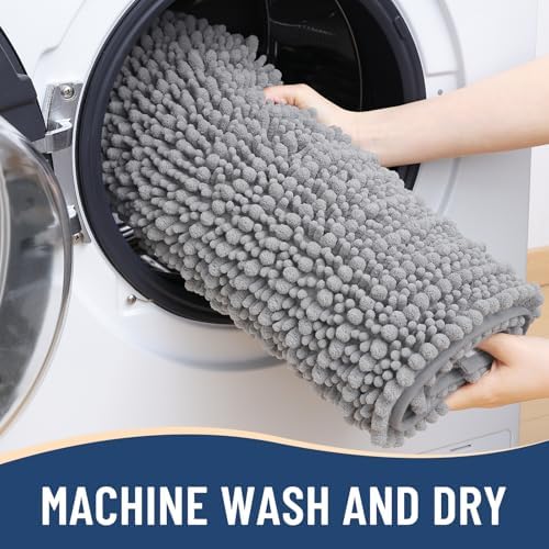 Arotive Bathroom Rugs Mat 40x24, Soft Absorbent Chenille Shaggy Bath Mat