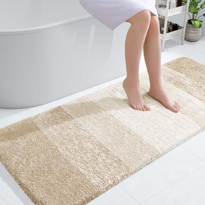 OLANLY Bathroom Runner Rug 54x24, Extra Soft Absorbent Microfiber Bath Rugs