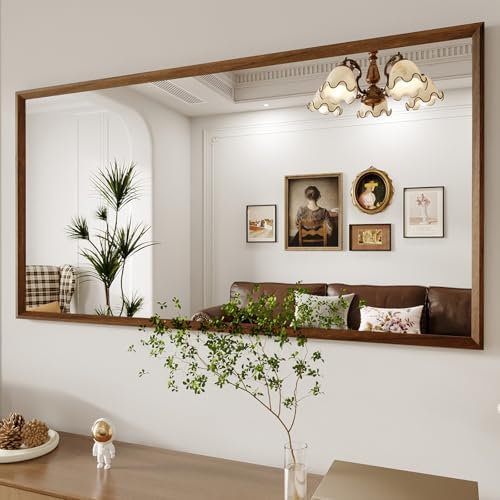 WEER Walnut Bathroom Vanity Mirror 55X30 Inch