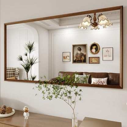 WEER Walnut Bathroom Vanity Mirror 55X30 Inch
