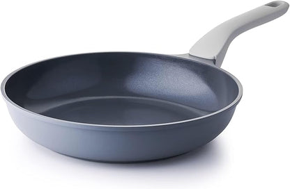 PRICUSIS Nonstick Ceramic Frying Pan, 8/10/12 Inch Non Toxic Skillet, Egg & Omelet & Chef's Pan, Induction Compatible, Dishwasher Safe,PTFE PFAS & PFOA Free (10 Inch, Gray)