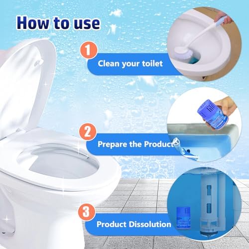 Automatic Toilet Bowl Cleaner Long Lasting Bottles 2 Pack