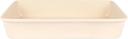 David Burke 13x9 Oblong Baking Pan – Carbon Steel, Non-Stick, PFTE & PFOA Free, Oven Safe with AirFlow Baking Technology – Cream