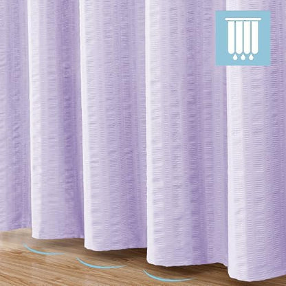 Aiyufeng Light Purple Shower Curtain for Bathroom, Embossed Textured Fabric Shower Curtain for Bathroom - Soft Cloth & Hotel Spa, Machine Washable, 72X72, Light Purple