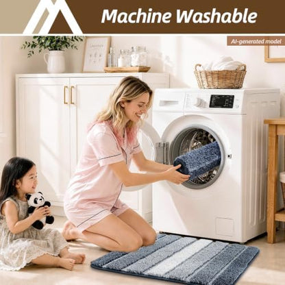 COSY HOMEER Toilet Rugs U-Shaped 24"x20", Ultra Soft Absorbent Bath Mat