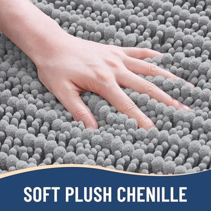 Arotive Bathroom Rugs Mat 40x24, Soft Absorbent Chenille Shaggy Bath Mat