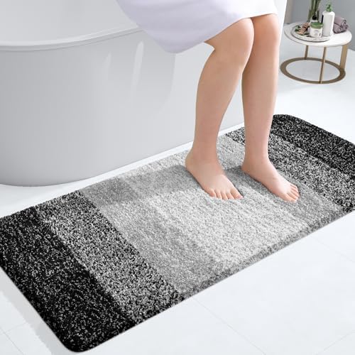 OLANLY Bathroom Runner Rug 47x20, Extra Soft Absorbent Microfiber Bath Rugs