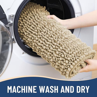 Arotive Bathroom Rugs Mat 70x46, Soft Absorbent Chenille Shaggy Bath Mat