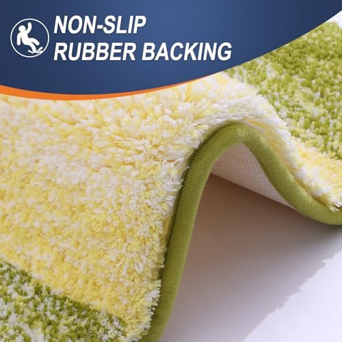 OLANLY Small Bathroom Rugs 24x16, Extra Soft Absorbent Microfiber Bath Rugs