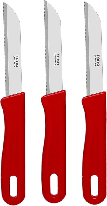 Rena Germany Stainless Steel Knife Set, 3-Pieces, Silver