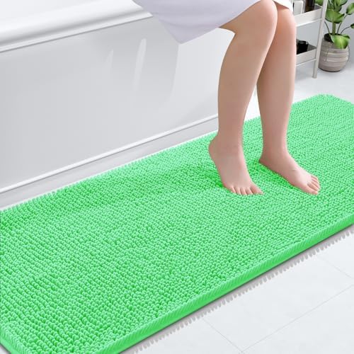 OLANLY Bathroom Runner Rugs 70x24, Extra Soft Absorbent Chenille Bath Rugs