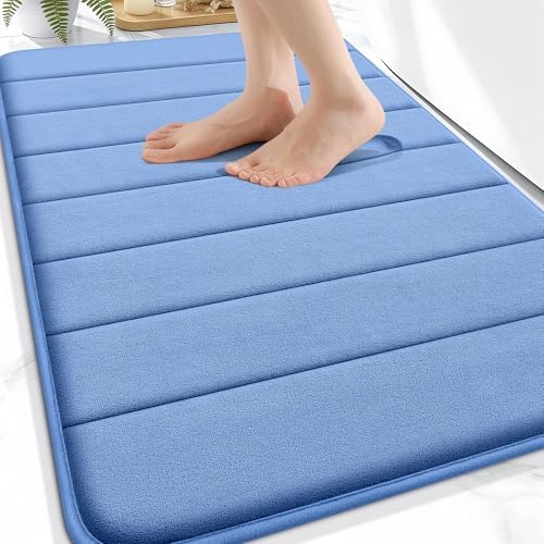 OLANLY Memory Foam Bath Mat 30x20, Super Soft and Absorbent Bathroom Rugs