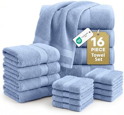 LANE LINEN Towel Set for Bathroom Soft Absorbent Quick Dry - Allure