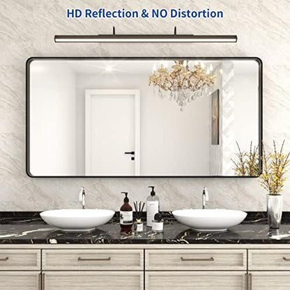 WEER Black Bathroom Vanity Mirror 60X30 Inch
