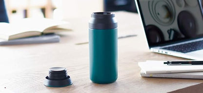 Kinto 20934 Travel Tumbler, 11.8 fl oz (350 ml), Khaki, Double Wall Vacuum Construction, Heat and Cold Retention