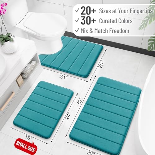 OLANLY Memory Foam Long Bathroom Rugs Runner 44x24, Super Soft Absorbent