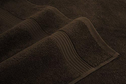 American Veteran Towel, 6 Piece Towel Set for Bathroom, 100% Cotton Turkish Bathroom Towels, 2 Bath Towels 2 Hand Towels 2 Washcloths, Brown