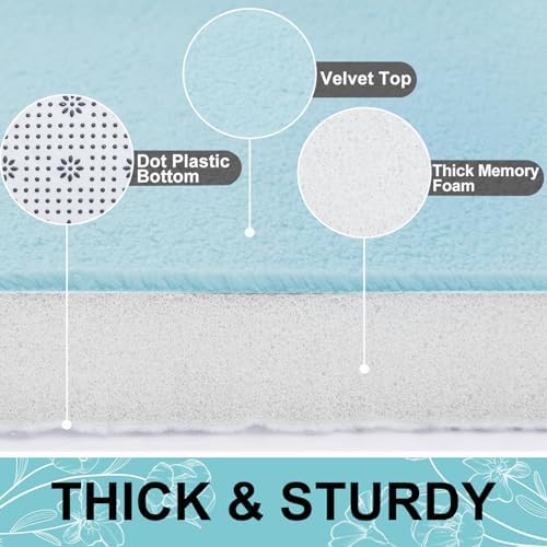 Smiry Memory Foam Toilet Rugs 24x20, Extra Soft Absorbent Bathroom Rugs