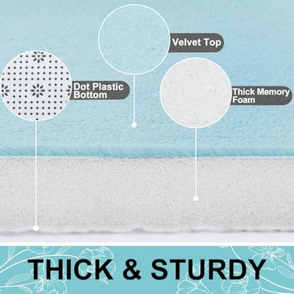 Smiry Memory Foam Toilet Rugs 24x20, Extra Soft Absorbent Bathroom Rugs