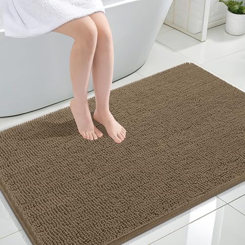 OLANLY Large Bathroom Rugs 44x32, Extra Soft Absorbent Chenille Bath Rugs