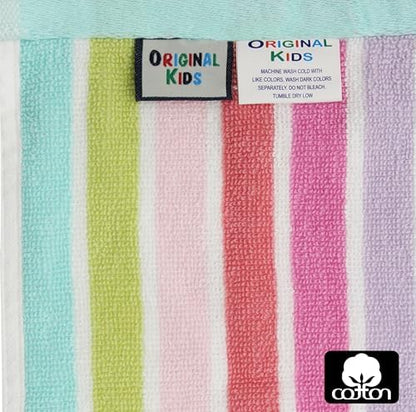 ORIGINAL KIDS Wash Cloth - 100% Cotton Set of 12 Washcloths - Pink Multi