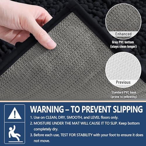 Arotive Bathroom Rugs Mat 60x20, Soft Absorbent Chenille Shaggy Bath Mat