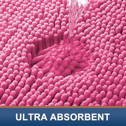 Smiry Toilet Rugs U-Shaped 24x20, Extra Soft Absorbent Contoured Bath Mat
