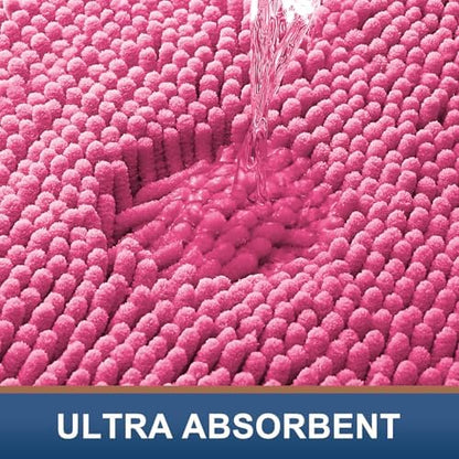 Smiry Toilet Rugs U-Shaped 24x20, Extra Soft Absorbent Contoured Bath Mat