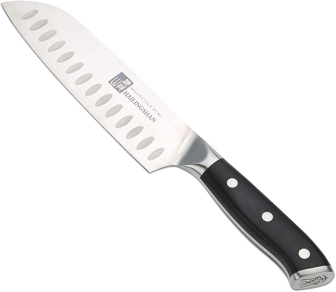 Qin Dynasty Series Santoku knife Pro Kitchen Knife 6.8 Inch Chef's knife High Carbon German Stainless Steel Sharp paring knife with Ergonomic Handle